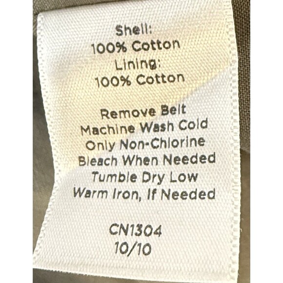 Talbots Olive Green Tiered Cotton Dress 6 Sleeveless Lined Classic Midi - Picture 6 of 7